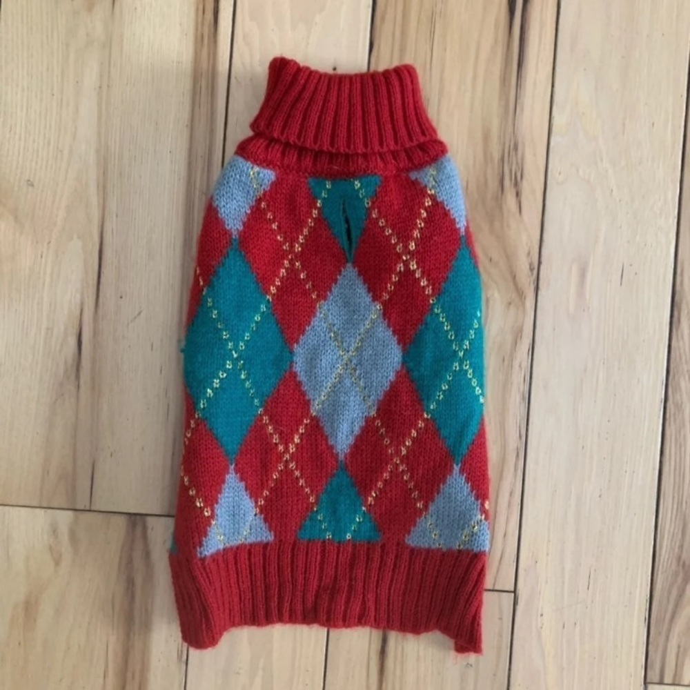 🎄5/$13 XS dog argyle sweater